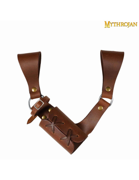 Tahalí marron pour épées, main droite