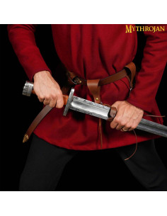 Tahalí marron pour épées, main droite 2