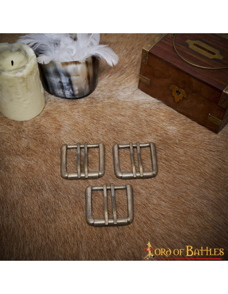 Lot de 3 boucles de ceinture vintage...