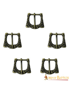 Ensemble de 5 boucles de ceinture celtiques et médiévales