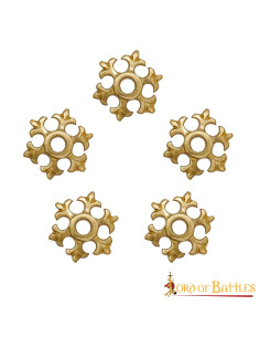 Set 5 fleurs médiévales pour ceintures et vêtements