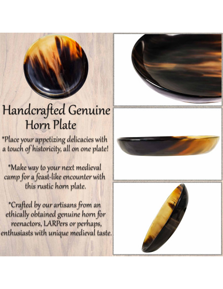 Assiette médiévale en corne de corne...