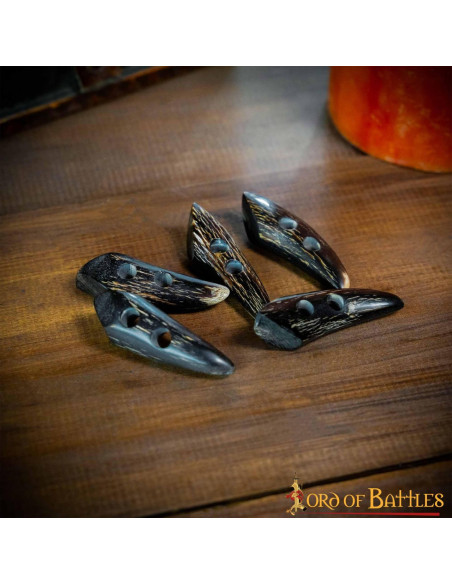 Lot de 5 fermoirs corne 2 trous pour...