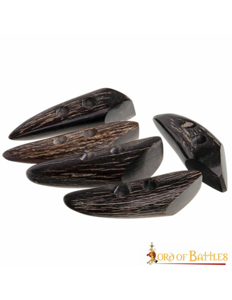 Lot de 5 fermoirs corne 2 trous pour...