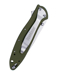 Couteau de poche Kershaw Leek, vert olive 2