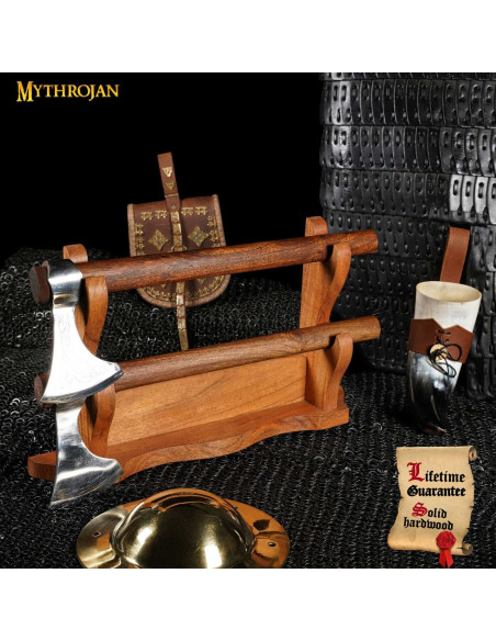 Support de bureau en bois pour 2 armes