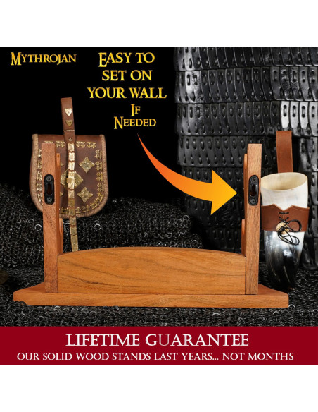 Support de bureau en bois pour 2 armes