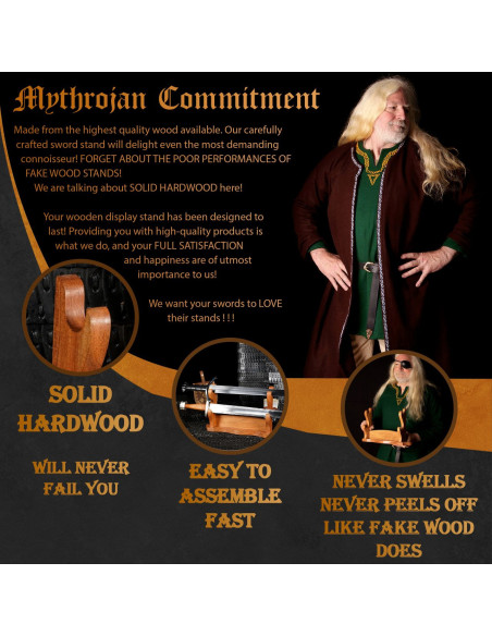 Support de bureau en bois pour 2 armes