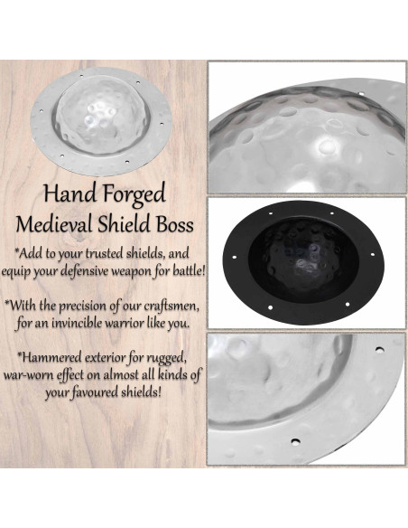 Umbo en argent pour boucliers viking...