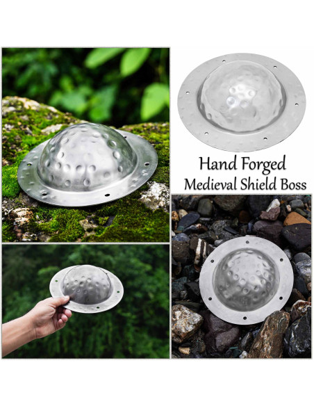 Umbo en argent pour boucliers viking...