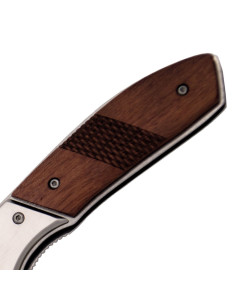 Couteau manche en bois rouge avec lame en acier... 2