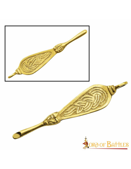 Lot de 2 cure-oreilles viking en laiton