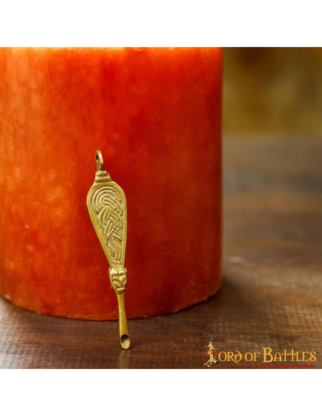 Lot de 2 cure-oreilles viking en laiton