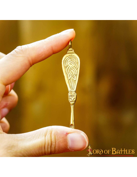 Lot de 2 cure-oreilles viking en laiton