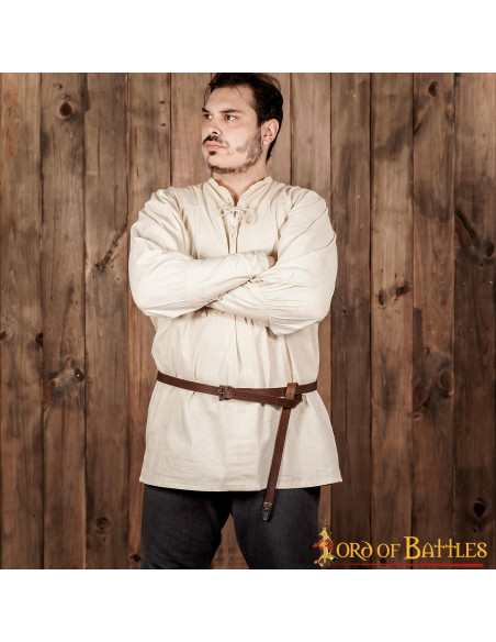 Ceinture étroite marron Viking avec...