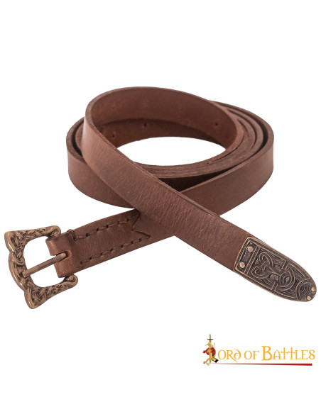 Ceinture étroite marron Viking avec...
