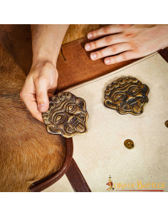 Décoration Méduse grecque en laiton vieilli