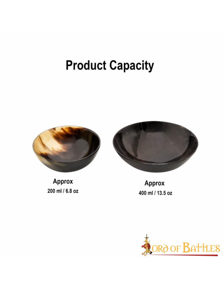 Set 2 bols vikings médiévaux à manger