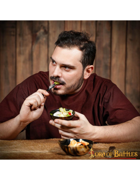 Set 2 bols vikings médiévaux à manger