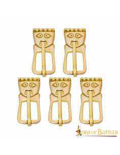 Lot de 5 boucles celtiques ou vikings pour ceintures,...