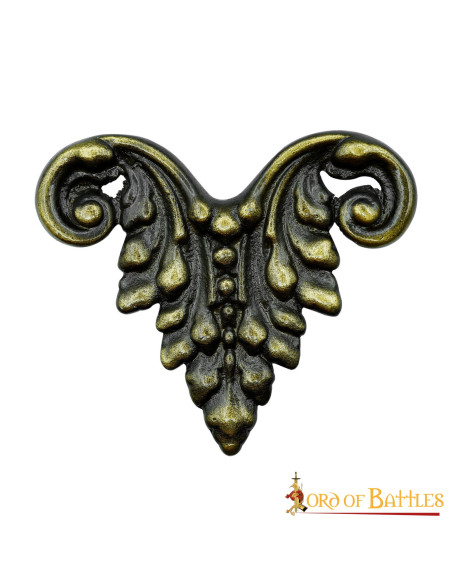 Ornement floral médiéval pour cuir ou...