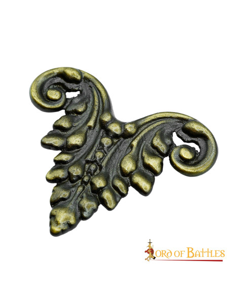 Ornement floral médiéval pour cuir ou...