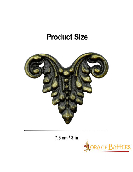 Ornement floral médiéval pour cuir ou...