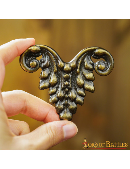 Ornement floral médiéval pour cuir ou...