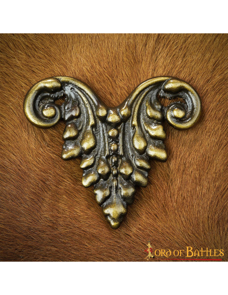 Ornement floral médiéval pour cuir ou...