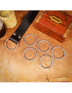 Lot de 5 anneaux nickelés pour ceintures ou vêtements... 2