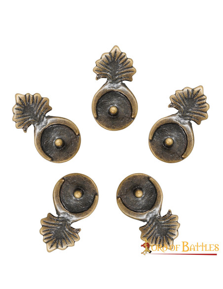 Lot de 5 ornements ananas en laiton...