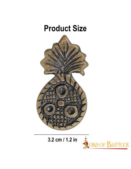 Lot de 5 ornements ananas en laiton...