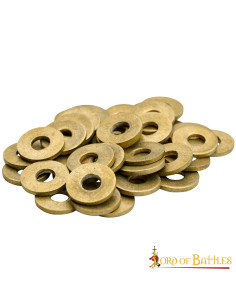 Lot de 50 rondelles en laiton pour décoration médiévale 2