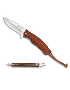 Couteau de poche rouge Albainox Pakkawood (18,5 cm.)