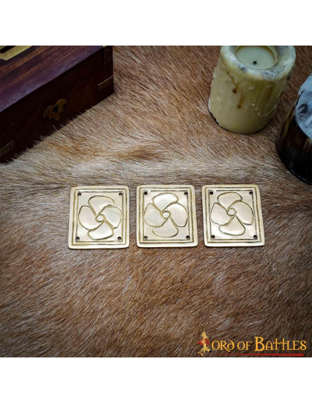 Set 3 ornements floraux médiévaux...