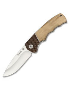 Couteau de poche avec manche en bois (21 cm.)
