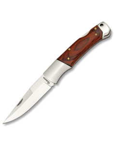 Couteau de campagne de poche Pakkawood rouge (18,4 cm.)