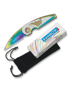 Couteau de poche Fantasy Rainbow avec étui (15,2 cm.)