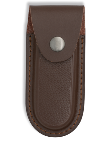 Etui rigide en cuir marron pour...