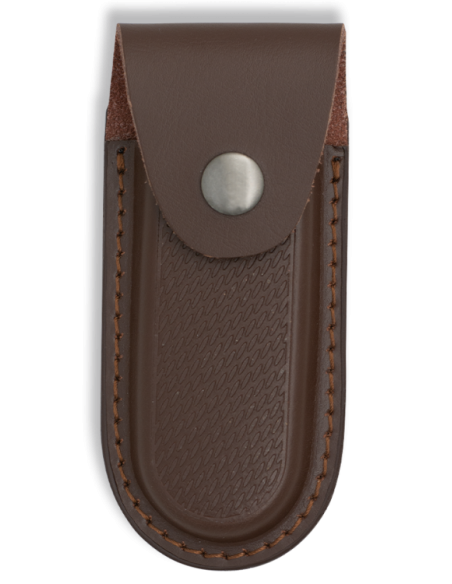 Etui rigide en cuir marron pour...