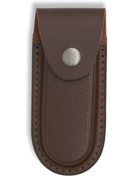Etui rigide en cuir marron pour...