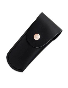 Étui Cudeman en cuir noir pour couteaux (10 cm.)