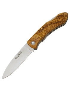 Couteau verrouillable avec manches en bois d'olivier 2