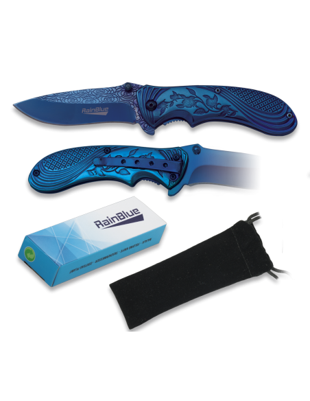 Couteau de marque Rainblue avec étui...
