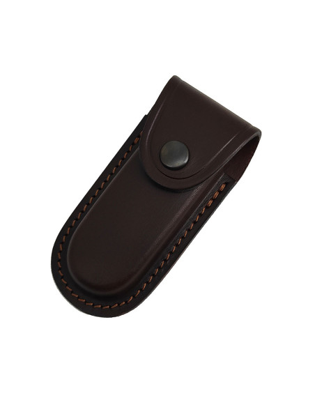Etui rigide en cuir marron pour...