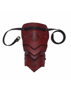 Epaulière cheval celtique en forme d'écailles - Grenat