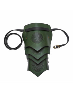 Epaulière cheval celtique en forme d'écailles - Vert