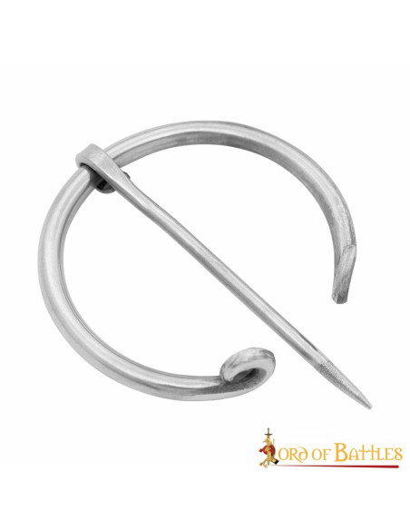 Fibule Viking nickelée pour vêtement
