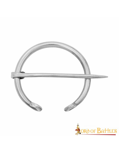 Fibule Viking nickelée pour vêtement