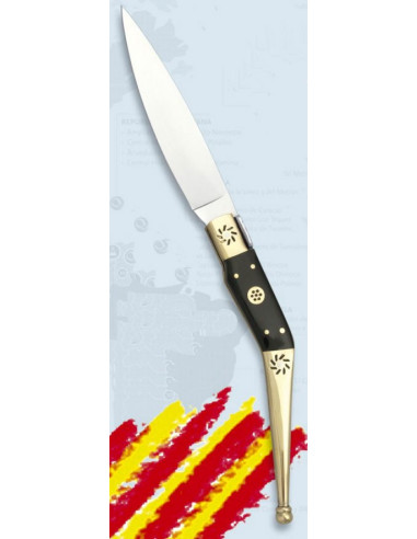 Couteau de marque Albainox modèle Artesanía Catalana corne de taureau (18,5 cm.)